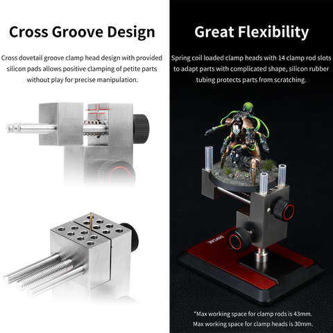 Precisionstainlesssteel Clamp Vise By DSPIAE ปากกาจับชิ้นงานตั้งโต๊ะ