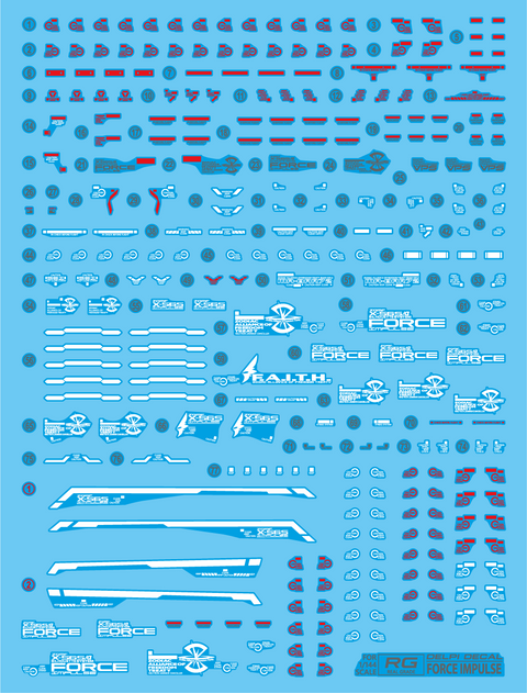 Delpi Water Decal (ดีคอลน้ำ) RG Force Impulse Gundam