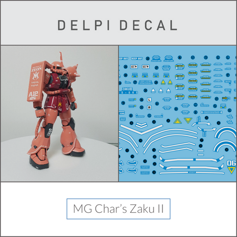 Delpi Water Decal (ดีคอลน้ำ) MG Char’s Zaku II