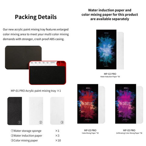 Moisturizing Color Mixing Tray For Acrylic Paints By DSPIAE ถาดผสมสีแบบเปียก สำหรับสีอะคริลิค / ดีคอลน้ำ