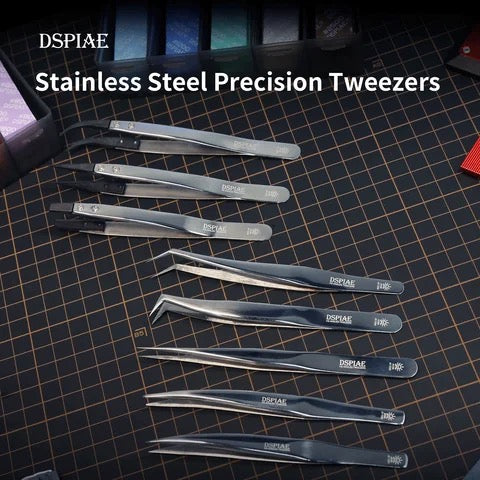 Stainless Steel Precision Tweezers By DSPIAE แหนบสแตนเลส (มีหลายรุ่น)