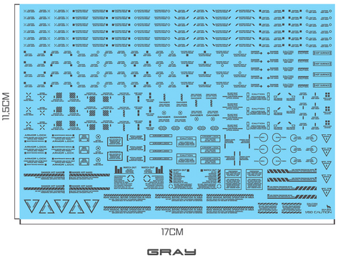 Delpi Water Decal (ดีคอลน้ำ) 1/60 Mechanical Caution