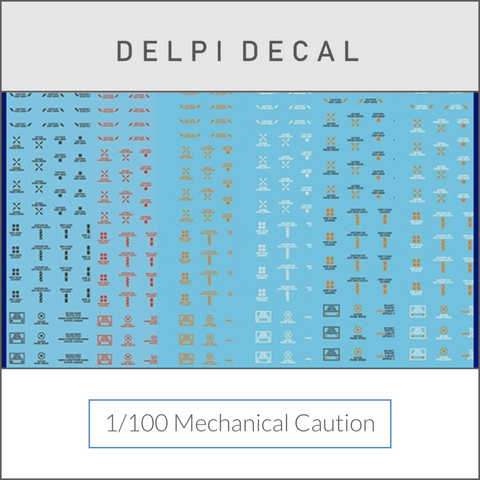 Delpi Water Decal (ดีคอลน้ำ) 1/100 Mechanical Caution