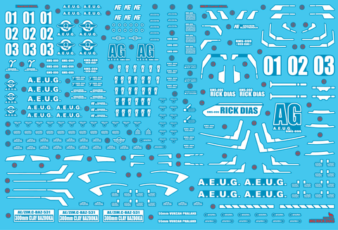 Delpi Water Decal (ดีคอลน้ำ) MG Rick Dias