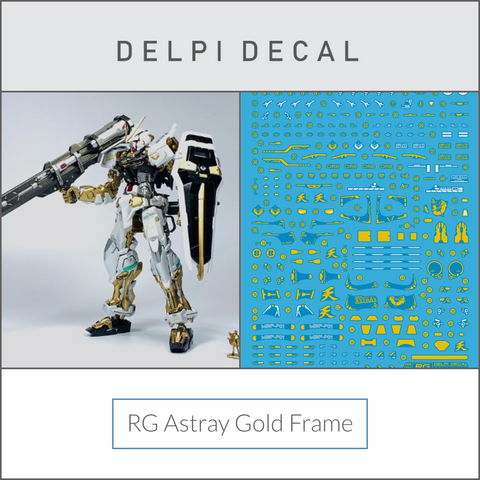 Delpi Water Decal (ดีคอลน้ำ) RG Astray Gold Frame Gundam (White Holo)