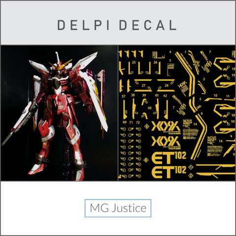 Delpi Metal Sticker (สติกเกอร์โลหะ) MG Justice Gundam (Gold)