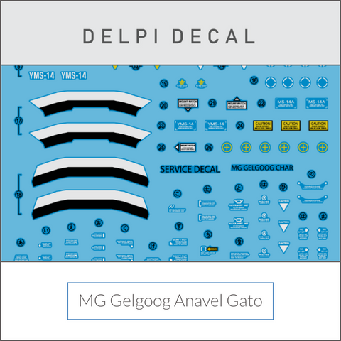 Delpi Water Decal (ดีคอลน้ำ) MG Gelgoog Anavel Gato