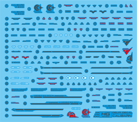 Delpi Water Decal (ดีคอลน้ำ) HG Calibarn Gundam