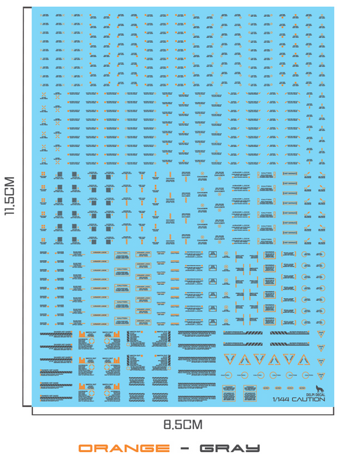 Delpi Water Decal (ดีคอลน้ำ) 1/144 Mechanical Caution