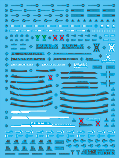 Delpi Water Decal (ดีคอลน้ำ) MG Turn X