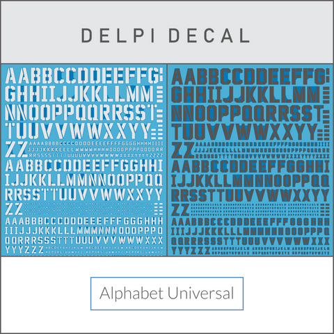 Delpi Water Decal (ดีคอลน้ำ) Alphabet Universal