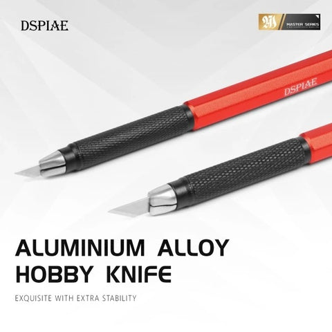 (New) Aluminium Alloy Hobby Knife By DSPIAE มีดอาร์ทไนฟ์ ด้ามอลูมิเนียม พร้อมใบมีด รุ่น AT-DK