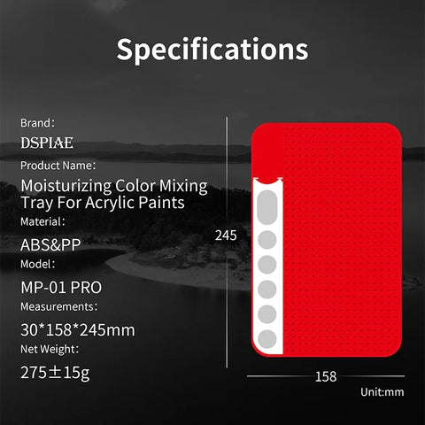 Moisturizing Color Mixing Tray For Acrylic Paints By DSPIAE ถาดผสมสีแบบเปียก สำหรับสีอะคริลิค / ดีคอลน้ำ