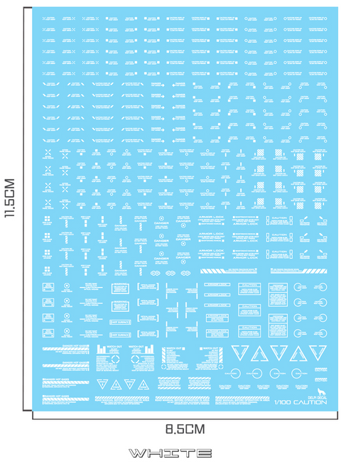 Delpi Water Decal (ดีคอลน้ำ) 1/100 Mechanical Caution