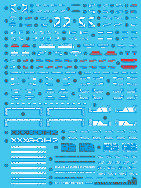Delpi Water Decal (ดีคอลน้ำ) MG Heavyarms Custom