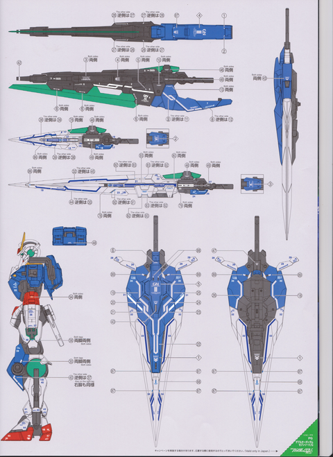 Delpi Water Decal (ดีคอลน้ำ) PG OO Seven Sword/G Gundam