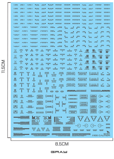 Delpi Water Decal (ดีคอลน้ำ) 1/100 Mechanical Caution