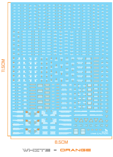 Delpi Water Decal (ดีคอลน้ำ) 1/144 Mechanical Caution