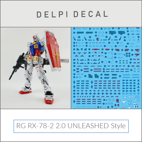 Delpi Water Decal (ดีคอลน้ำ) RG RX-78-2 2.0 UNLEASHED Style Gundam