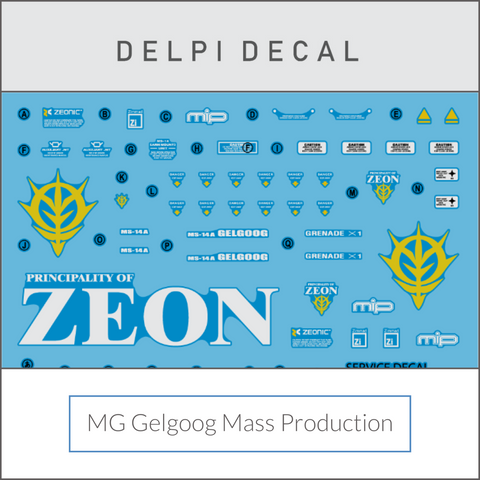 Delpi Water Decal (ดีคอลน้ำ) MG Gelgoog Mass Production