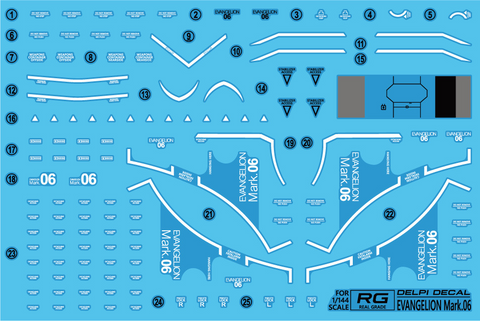 Delpi Water Decal (ดีคอลน้ำ) RG Evangelion Unit-06