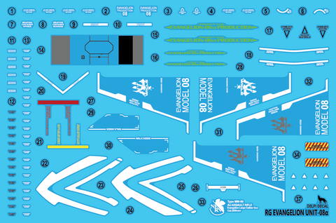 Delpi Water Decal (ดีคอลน้ำ) RG Evangelion Unit-08