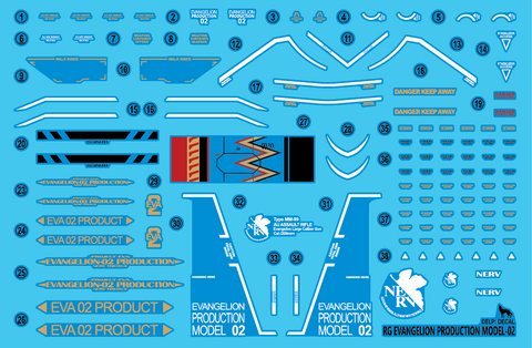 Delpi Water Decal (ดีคอลน้ำ) RG Evangelion Unit-02