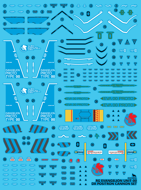 Delpi Water Decal (ดีคอลน้ำ) RG Evangelion Unit-00 DX