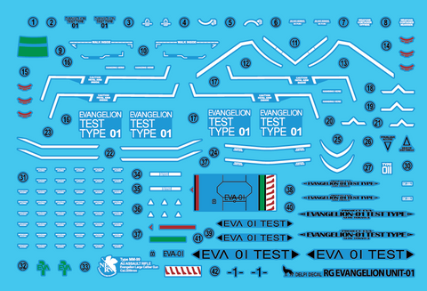 Delpi Water Decal (ดีคอลน้ำ) RG Evangelion Unit-01