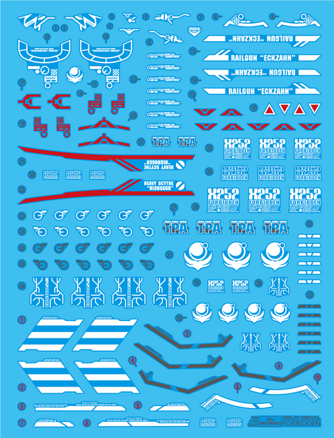 Delpi Water Decal (ดีคอลน้ำ) FM Forbidden Gundam