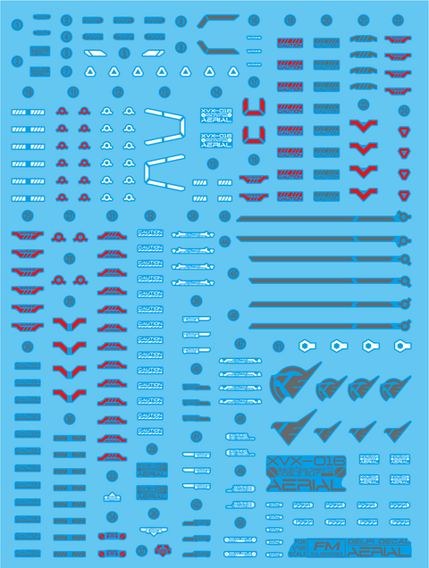 Delpi Water Decal (ดีคอลน้ำ) FM Aerial Gundam