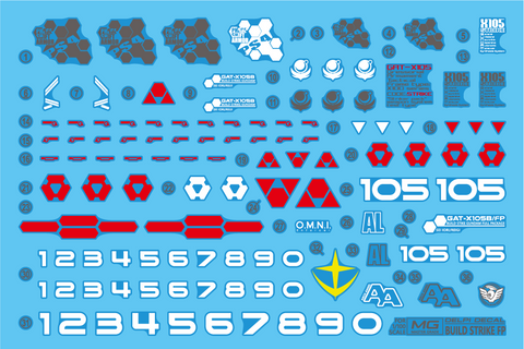 Delpi Water Decal (ดีคอลน้ำ) MG Build Strike Gundam