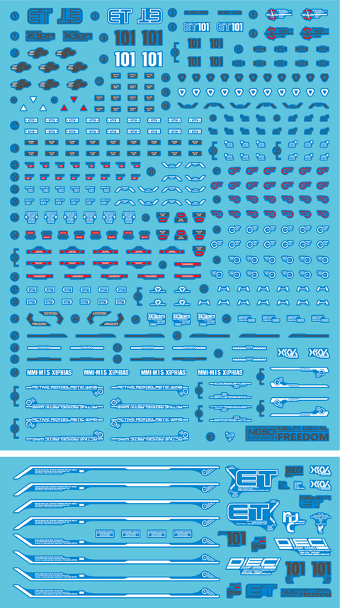 Delpi Water Decal (ดีคอลน้ำ) MGSD Freedom Gundam