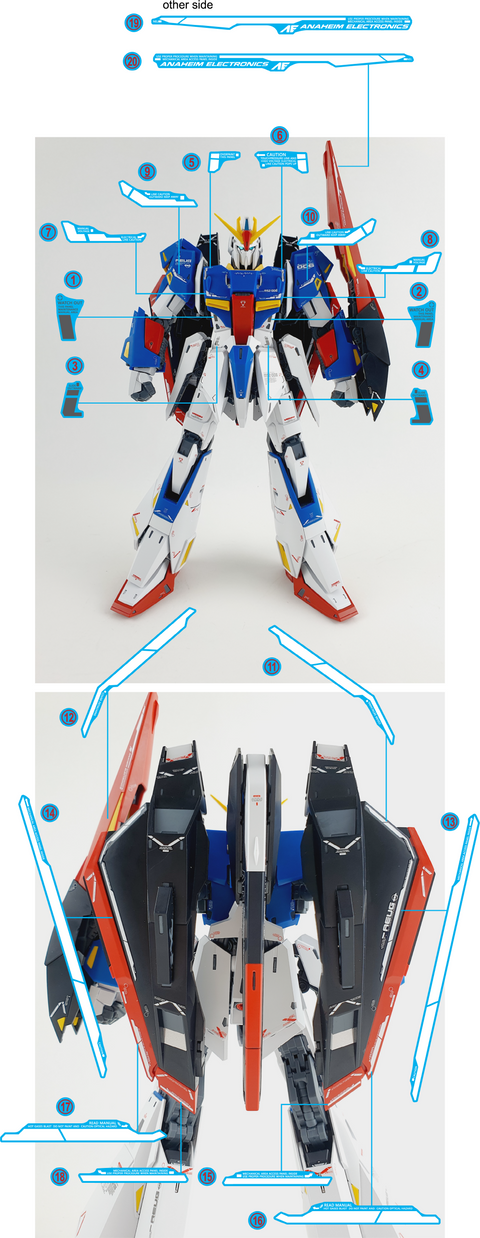 Delpi Water Decal (ดีคอลน้ำ) MG Zeta Ver.Ka Gundam