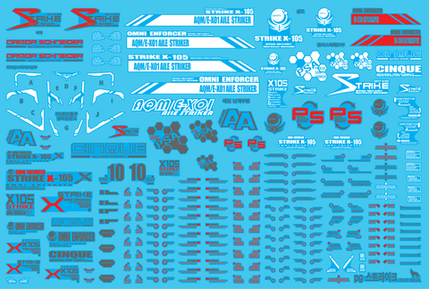 Delpi Water Decal (ดีคอลน้ำ) PG Strike Gundam