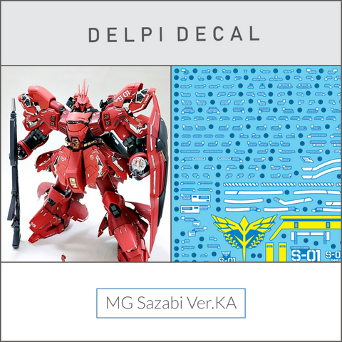 Delpi Water Decal (ดีคอลน้ำ) MG Sazabi Ver.Ka