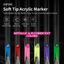 Soft Tip Acrylic Marker By DSPIAE ปากกาสี (Metallic & Fluorescent Colors)