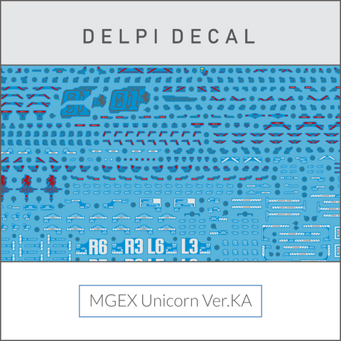 Delpi Water Decal (ดีคอลน้ำ) MGEX Unicorn Ver.Ka Gundam