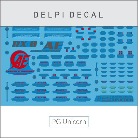 Delpi Water Decal (ดีคอลน้ำ) PG Unicorn Gundam