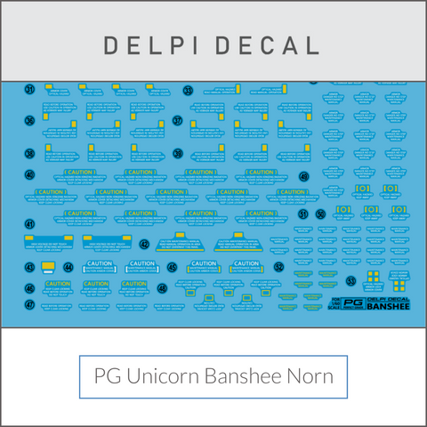 Delpi Water Decal (ดีคอลน้ำ) PG Unicorn Banshee Norn Gundam