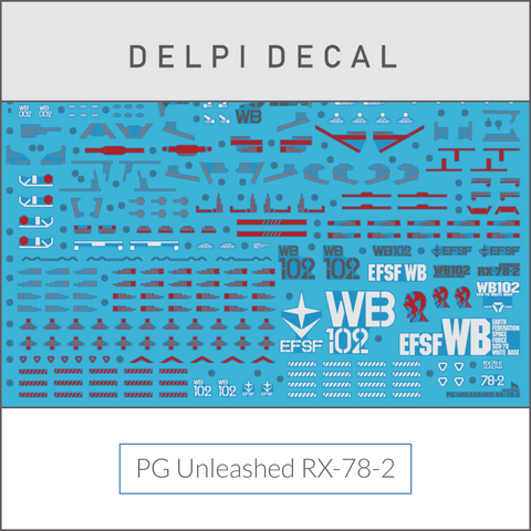 Delpi Water Decal (ดีคอลน้ำ) PG Unleashed RX-78-2 Gundam