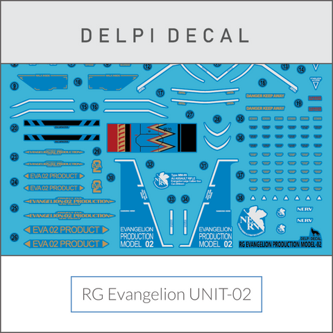 Delpi Water Decal (ดีคอลน้ำ) RG Evangelion Unit-02