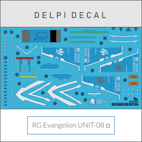 Delpi Water Decal (ดีคอลน้ำ) RG Evangelion Unit-08