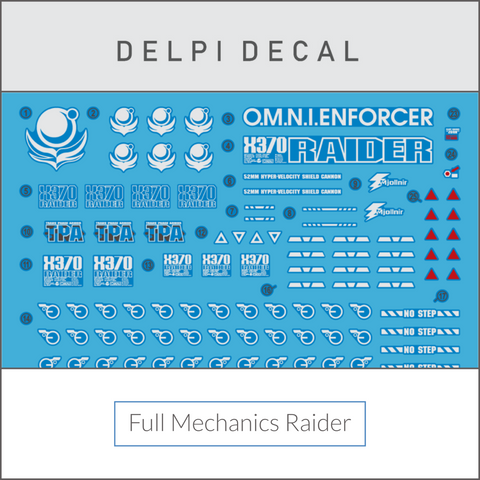 Delpi Water Decal (ดีคอลน้ำ) FM Raider Gundam